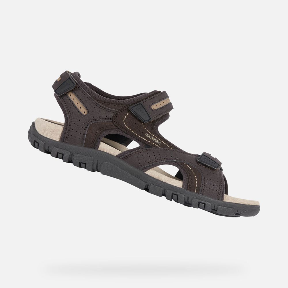 Geox Sandals Brown Strada - Geox Mens Shoes - WTKFPS084